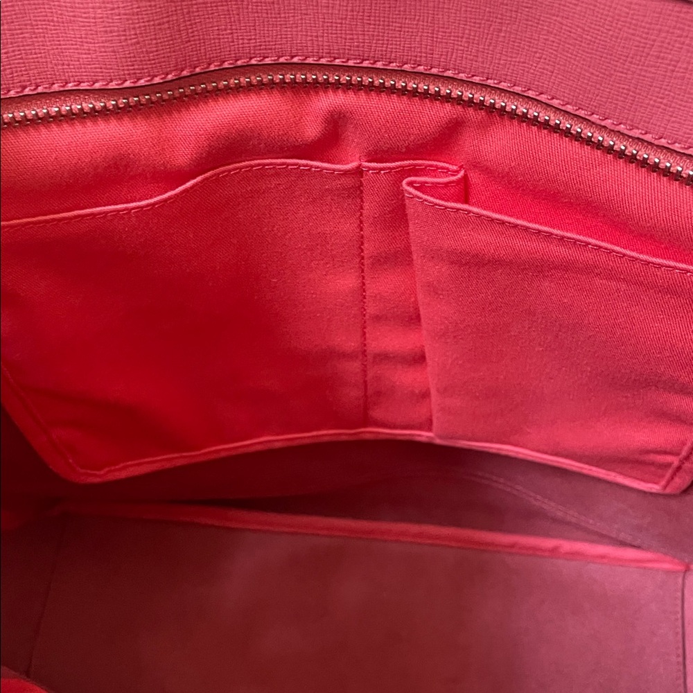 Coach Saffiabo Coral Leather Zioped Tote L1220-23821 - Picture 14 of 16